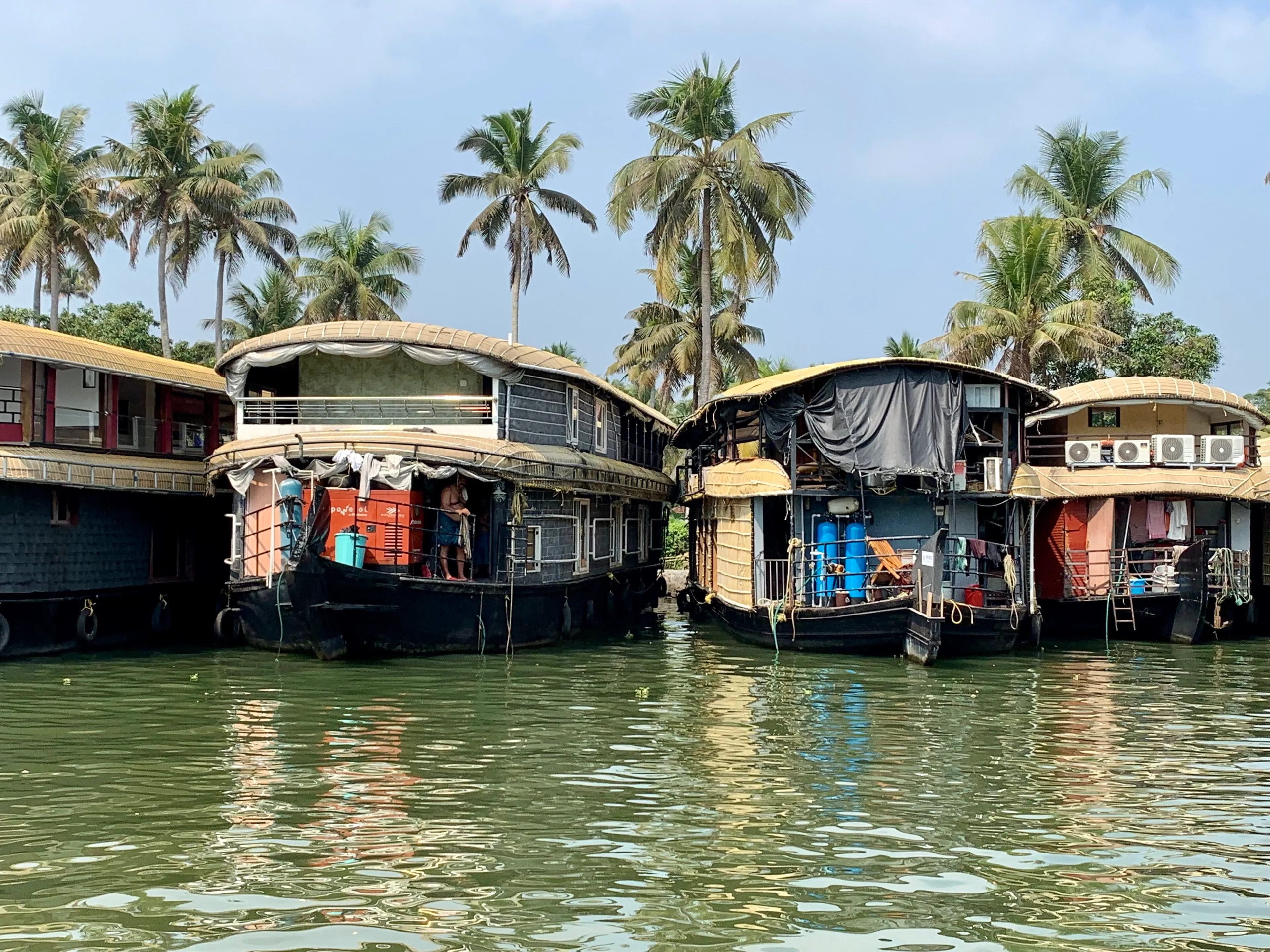 Freshly prepared authentic Kerala cuisine served onboard a houseboat